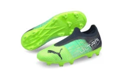 PUMA Jr. Ultra 3.3 FG/AG Voetbalschoen Green Glare/elektro Aqua KIDS