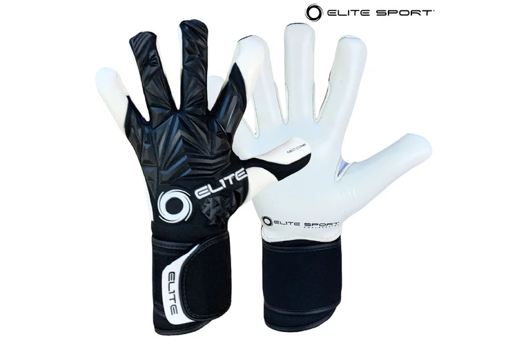 Elite Sport Neo Combi Keepershandschoen Zwart/wit 1 Elite Sport Neo Combi Keepershandschoen Zwart/wit