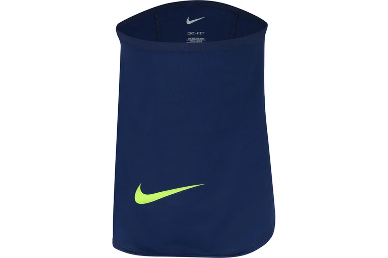 Nike Dri-FIT Winter Warrior Neckwarmer Blue Void/volt 1 Nike Dri-FIT Winter Warrior Neckwarmer Blue Void/volt