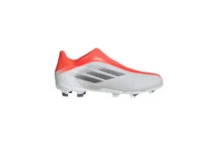 Adidas Jr. X Speedflow.3 Veterloze FG Voetbalschoen Wit/iron Metallic/solar Red KIDS