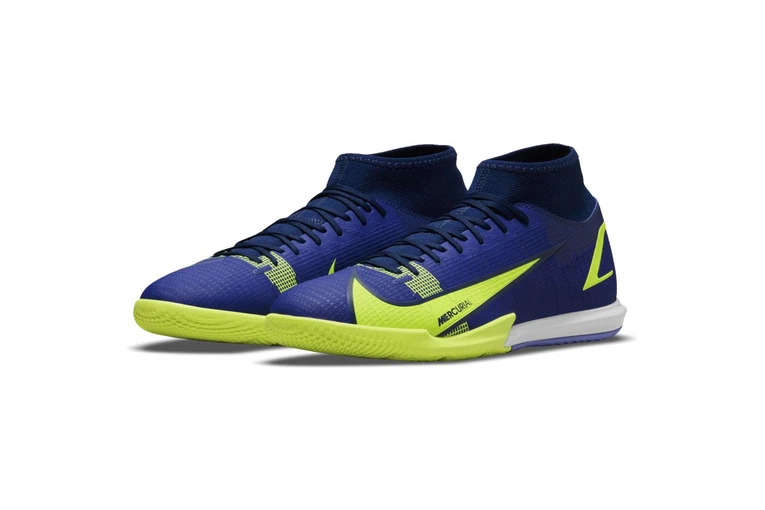 Nike Mercurial Superfly 8 Academy IC Voetbalschoen Lapis/volt Blue Void 3 Nike Mercurial Superfly 8 Academy IC Voetbalschoen Lapis/volt Blue Void - Afbeelding 3