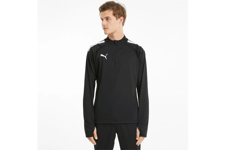 PUMA TeamLIGA Voetbaltop Met Kwartrits Zwart Heren 2 PUMA TeamLIGA Voetbaltop Met Kwartrits Zwart Heren - Afbeelding 2