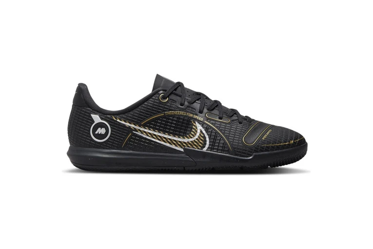 Nike Jr. Mercurial Vapor 14 Academy IC Voetbalschoen Zwart/goud KIDS 1 Nike Jr. Mercurial Vapor 14 Academy IC Voetbalschoen Zwart/goud KIDS