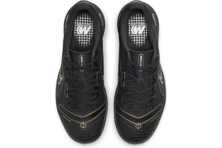 Nike Jr. Mercurial Vapor 14 Academy IC Voetbalschoen Zwart/goud KIDS 4 Nike Jr. Mercurial Vapor 14 Academy IC Voetbalschoen Zwart/goud KIDS - Afbeelding 4