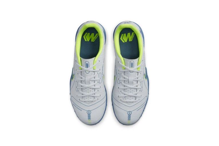 Nike Jr. Mercurial Vapor 14 Academy TF Voetbalschoen Grijs/marineblauw KIDS 4 Nike Jr. Mercurial Vapor 14 Academy TF Voetbalschoen Grijs/marineblauw KIDS - Afbeelding 4