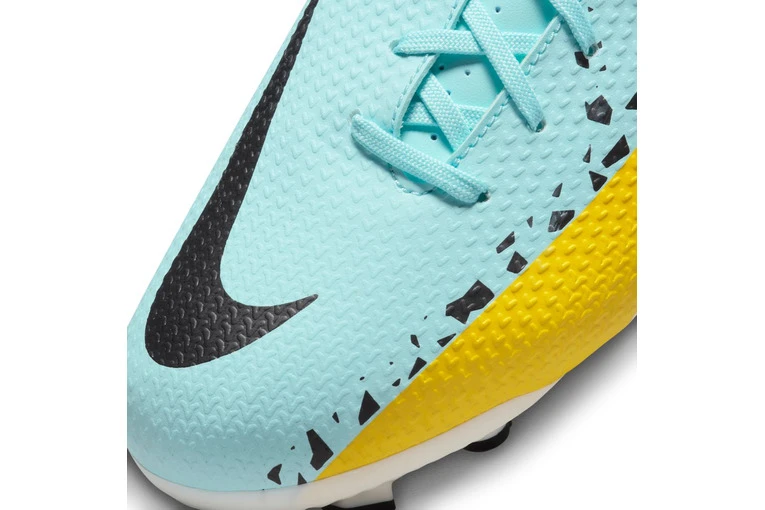 Nike Jr. Phantom GT2 MG Voetbalschoen Glacier Ice/Yellow Strike/Sunset Glow/Zwart KIDS 5 Nike Jr. Phantom GT2 MG Voetbalschoen Glacier Ice/Yellow Strike/Sunset Glow/Zwart KIDS - Afbeelding 5
