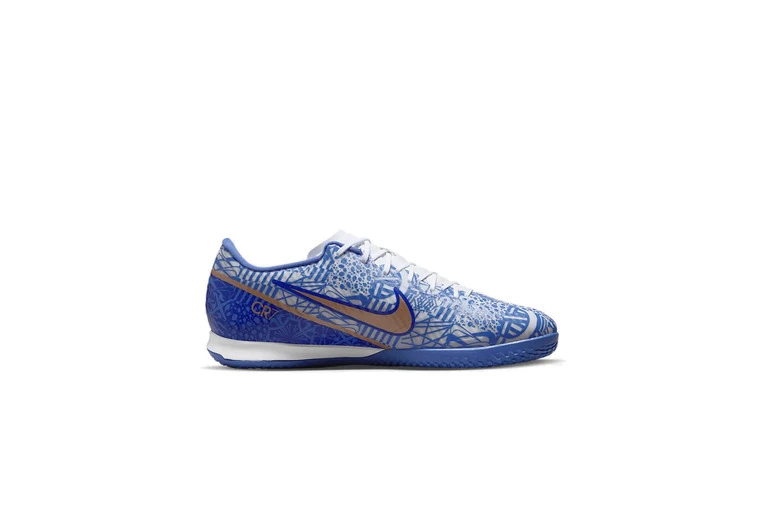 Nike Zoom Mercurial Vapor 15 Academy CR7 IC Voetbalschoenen Wit/Concord/Medium Blue/Metallic Copper Heren 1 Nike Zoom Mercurial Vapor 15 Academy CR7 IC Voetbalschoenen Wit/Concord/Medium Blue/Metallic Copper Heren