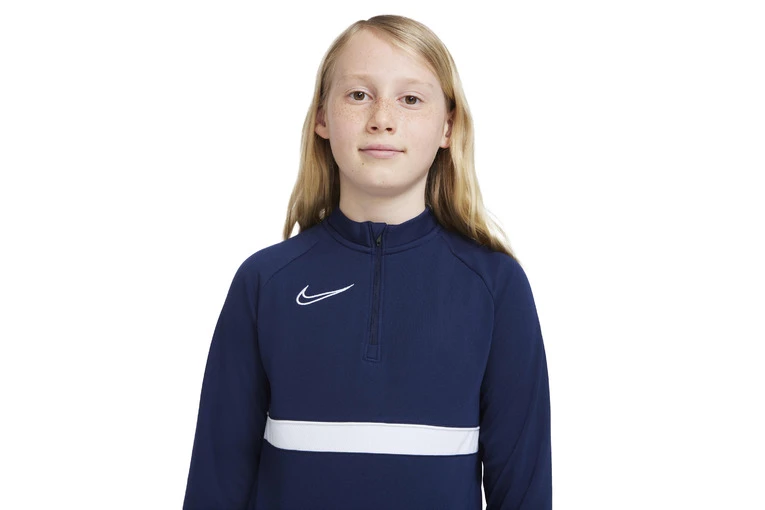 Nike Dri-FIT Academy Sweatshirt Obsidian/Wit KIDS 3 Nike Dri-FIT Academy Sweatshirt Obsidian/Wit KIDS - Afbeelding 3