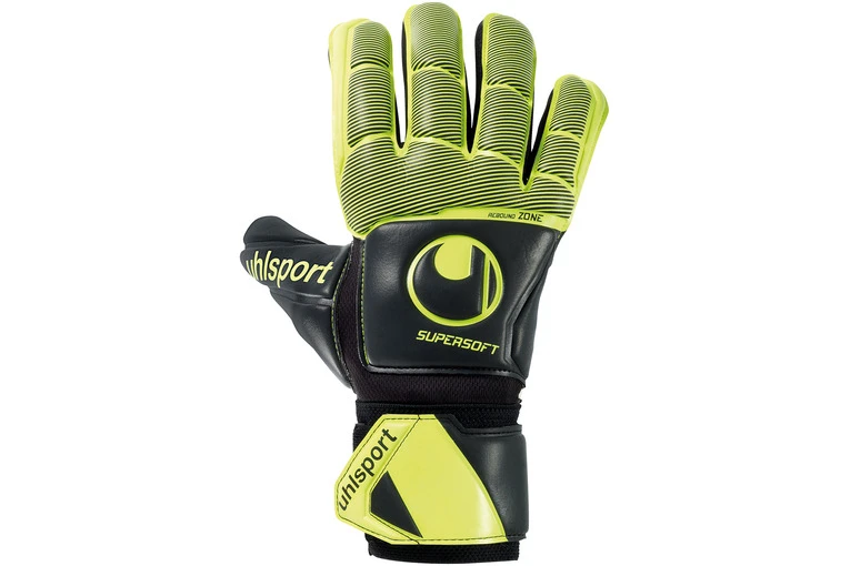 Uhlsport Supersoft HN Flex Frame Keepershandschoen Zwart/geel 1 Uhlsport Supersoft HN Flex Frame Keepershandschoen Zwart/geel