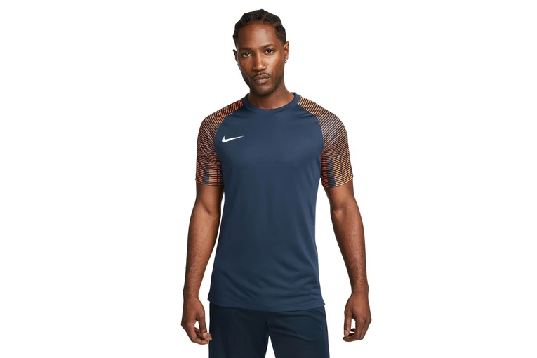 Nike Dri-FIT Academy Voetbalshirt Donkerblauw/oranje Heren 1 Nike Dri-FIT Academy Voetbalshirt Donkerblauw/oranje Heren