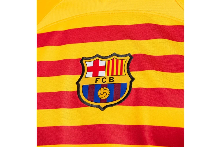Nike FC Barcelona 2023/24 Stadium Vierde Voetbalshirt Amarillo/University Red/Deep Royal Blue Heren 5 Nike FC Barcelona 2023/24 Stadium Vierde Voetbalshirt Amarillo/University Red/Deep Royal Blue Heren - Afbeelding 5