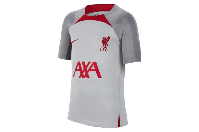 Nike Liverpool FC Strike Voetbalshirt Wolf Grey/Smoke Grey/Tough Red KIDS 1 Nike Liverpool FC Strike Voetbalshirt Wolf Grey/Smoke Grey/Tough Red KIDS