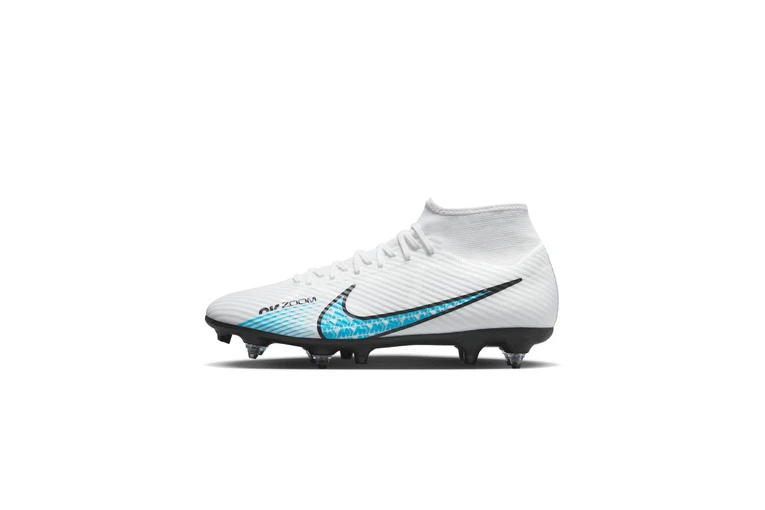 Nike Zoom Mercurial Superfly 9 Academy SG-Pro Anti-Clog Traction Voetbalschoenen Wit/Pink Blast/Baltic Blue Heren 2 Nike Zoom Mercurial Superfly 9 Academy SG-Pro Anti-Clog Traction Voetbalschoenen Wit/Pink Blast/Baltic Blue Heren - Afbeelding 2