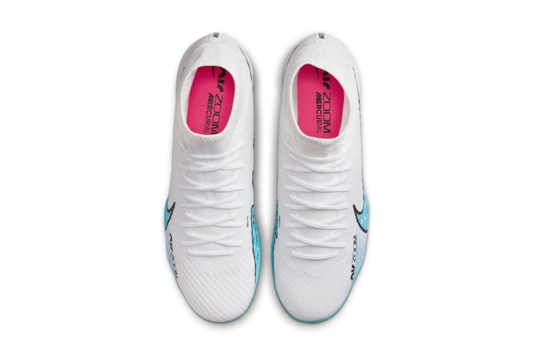Nike Zoom Mercurial Superfly 9 Academy IC Voetbalschoen Wit/baltic Blue 4 Nike Zoom Mercurial Superfly 9 Academy IC Voetbalschoen Wit/baltic Blue - Afbeelding 4