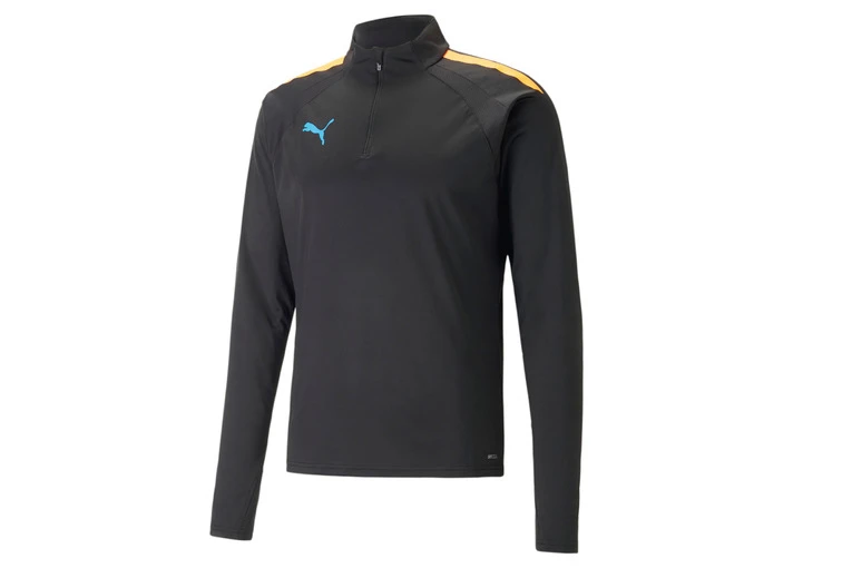 Puma TeamLIGA 1/4 Zip Top Zwart/ultra Orange Heren 1 Puma TeamLIGA 1/4 Zip Top Zwart/ultra Orange Heren