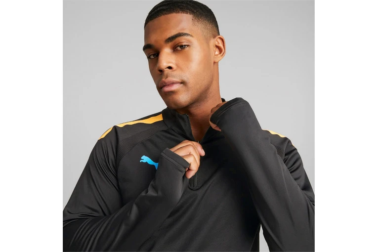 Puma TeamLIGA 1/4 Zip Top Zwart/ultra Orange Heren 2 Puma TeamLIGA 1/4 Zip Top Zwart/ultra Orange Heren - Afbeelding 2