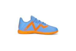 Puma FUTURE Play IT Voetbalschoenen Blue Glimmer-PUMA White-Ultra Orange KIDS
