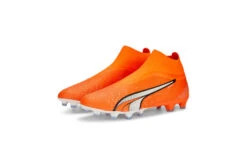 Puma ULTRA Match+ LL FG/AG Voetbalschoenen Ultra Orange-PUMA White-Blue Glimmer Heren -Goedkope Bal Meester Winkel 37110939 3