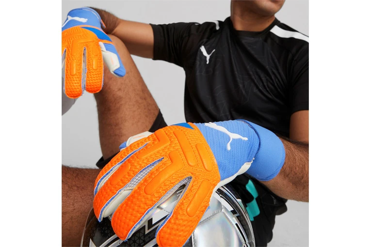 Puma Future Pro SGC Keepershandschoen Oranje/blauw 2 Puma Future Pro SGC Keepershandschoen Oranje/blauw - Afbeelding 2