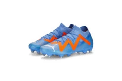 Puma FUTURE Match MxSG Voetbalschoenen Blue Glimmer-PUMA White-Ultra Orange Heren -Goedkope Bal Meester Winkel 37111077 3