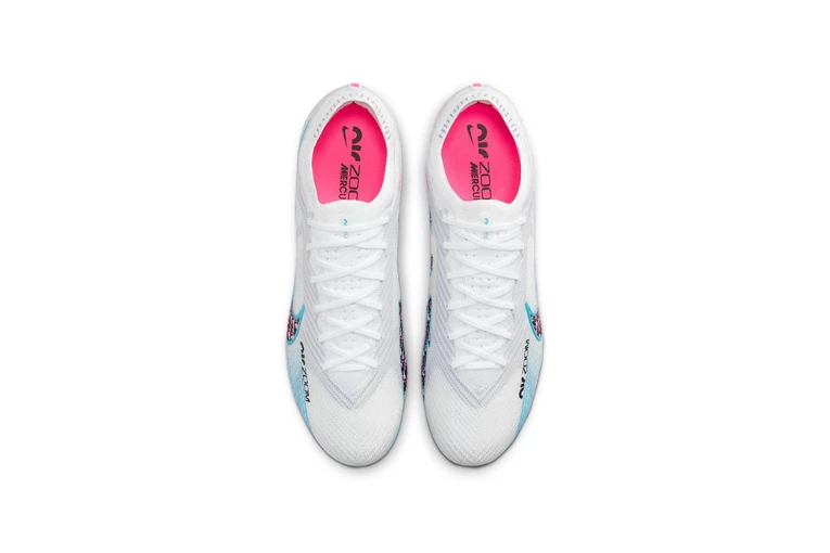 Nike Zoom Mercurial Vapor 15 Elite FG Voetbalschoenen Wit/Pink Blast/Indigo Haze/Baltic Blue Heren 4 Nike Zoom Mercurial Vapor 15 Elite FG Voetbalschoenen Wit/Pink Blast/Indigo Haze/Baltic Blue Heren - Afbeelding 4