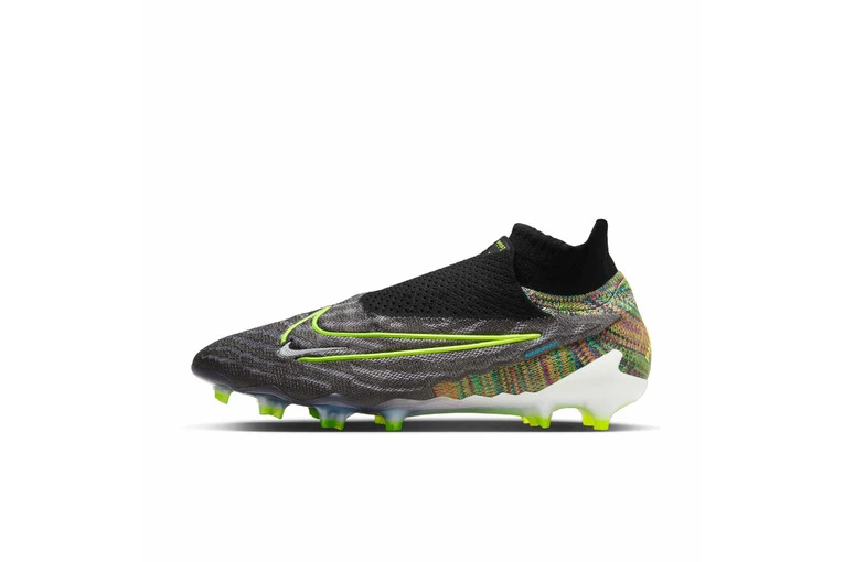 Nike Gripknit Phantom GX Elite Dynamic Fit Fusion FG Voetbalschoenen Zwart/Wit/Blue Glow/Volt Heren 2 Nike Gripknit Phantom GX Elite Dynamic Fit Fusion FG Voetbalschoenen Zwart/Wit/Blue Glow/Volt Heren - Afbeelding 2
