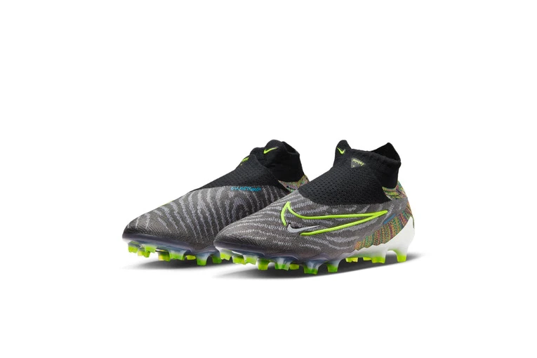 Nike Gripknit Phantom GX Elite Dynamic Fit Fusion FG Voetbalschoenen Zwart/Wit/Blue Glow/Volt Heren 3 Nike Gripknit Phantom GX Elite Dynamic Fit Fusion FG Voetbalschoenen Zwart/Wit/Blue Glow/Volt Heren - Afbeelding 3
