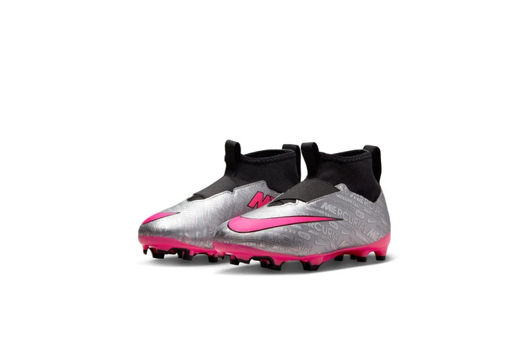 Nike Jr. Zoom Mercurial Superfly 9 Academy XXV MG Voetbalschoenen Metallic Silver/Zwart/Volt/Hyper Pink KIDS 3 Nike Jr. Zoom Mercurial Superfly 9 Academy XXV MG Voetbalschoenen Metallic Silver/Zwart/Volt/Hyper Pink KIDS - Afbeelding 3