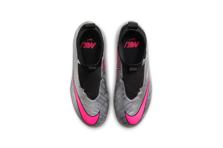 Nike Jr. Zoom Mercurial Superfly 9 Academy XXV MG Voetbalschoenen Metallic Silver/Zwart/Volt/Hyper Pink KIDS 5 Nike Jr. Zoom Mercurial Superfly 9 Academy XXV MG Voetbalschoenen Metallic Silver/Zwart/Volt/Hyper Pink KIDS - Afbeelding 5