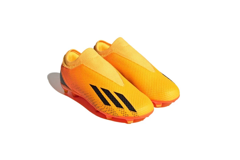 Adidas X Speedportal.3 Veterloze Firm Ground Voetbalschoenen Solar Gold / Core Black / Team Solar Orange KIDS 4 Adidas X Speedportal.3 Veterloze Firm Ground Voetbalschoenen Solar Gold / Core Black / Team Solar Orange KIDS - Afbeelding 4