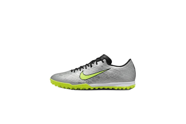 Nike Zoom Mercurial Vapor 15 Academy XXV TF Voetbalschoen Metallic Silver/volt 1 Nike Zoom Mercurial Vapor 15 Academy XXV TF Voetbalschoen Metallic Silver/volt